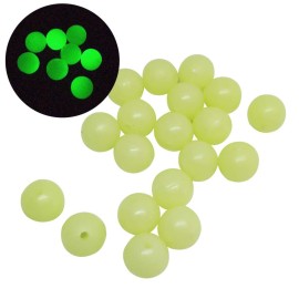 200pcs/pack Soft Rubber Luminous Fishing Beads Round Plastic Rig Glowing Green Beads 3mm Carp Fishing Gear Accessory