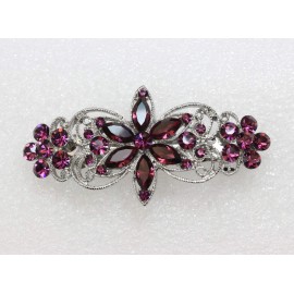 Faship Gorgeous Purple Rhinestone Crystal Flora Hair Barrette Clip Faship Gorgeous Purple Rhinestone Crystal Flora Hair Barrette Clip
