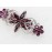 Faship Gorgeous Purple Rhinestone Crystal Flora Hair Barrette Clip