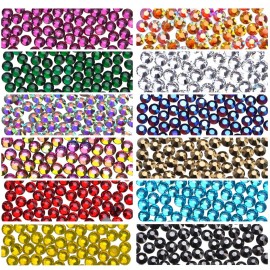 4200Pcs Hotfix Rhinestones Round Shape Flatback Crystal Glass Flatback Nail Art (12 Mixed Colors, 3mm SS10) 4200Pcs Hotfix Rhinestones Round Shape Flatback Crystal Glass Flatback Nail Art (12 Mixed Colors, 3mm SS10)