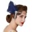 SWEETV Flapper Headbands Womens 1920s Headpiece Great Gatsby Inspired Feather Headband Cocktail Party Rhinestone Hair Accessories for Women, Blue