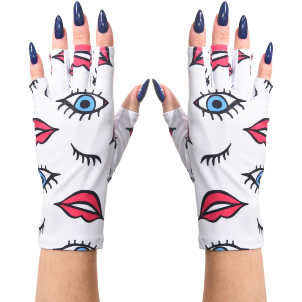 ManiGlovz - The Original UPF 50+ UV Light Protective Nail Gloves | Gel Manicure Gloves and Anti UV Fingerless Gloves for Women | Can be Used as Sun Protection Gloves for Driving | Lipstick and Lashes ManiGlovz - The Original UPF 50+ UV Light Protective Nail Gloves | Gel Manicure Gloves and Anti UV Fingerless Gloves for Women | Can be Used as Sun Protection Gloves for Driving | Lipstick and Lashes