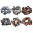 6 Pack Leopard Print Hair Scrunchies Animal Print Slap Bracelet Ponytail Holder Elastic Hair Bands Wrist Line Fabric Scrunchy Hair Ties for Show/Sleepover Party