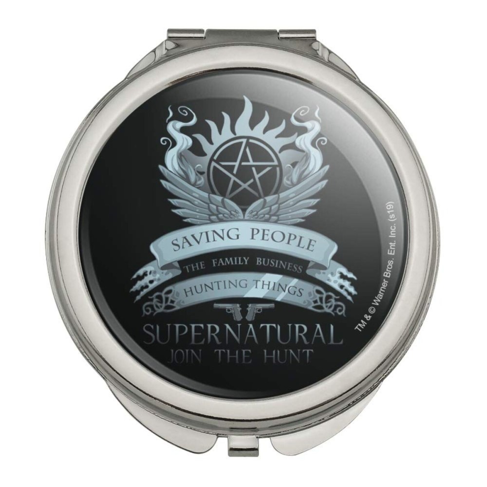 GRAPHICS & MORE Supernatural Saving People Hunting Things Compact Travel Purse Handbag Makeup Mirror