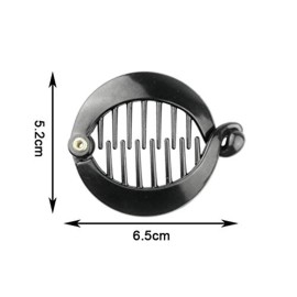 16pcs 2.5 Hair Clips Hair Combs Round Pins Banana Clip Ponytail Holder Hair Accessories for Women Girls, Black