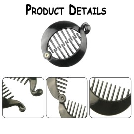 16pcs 2.5 Hair Clips Hair Combs Round Pins Banana Clip Ponytail Holder Hair Accessories for Women Girls, Black