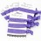 Bachelorette Hair Ties Set No Crease Ribbon Elastics Ouchless Ponytail Holders Hair Bands for Bachelorette Parties Bridal Showers (6 Pack, Glitter Purple)