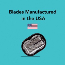 Premium Omnishaver Replacement Cartridge Refill Kit with Blade Removal Tool - Self Cleaning & Self-Stropping Shaving Razors for Men & Women - Safe & Smooth Mens Razors Blades Refills - 4 Cartridges