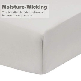 Everyday Kids 2 Pack Fitted Boys Crib Sheet, 100% Soft Breathable Microfiber Baby Sheet, Fits Standard Size Crib Mattress 28in x 52in, Nursery Sheet - Pirates/Grey