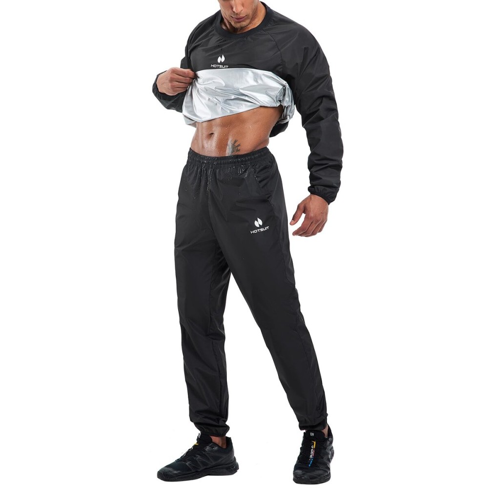 HOTSUIT Sauna Suit Men Anti Rip Sweat Suits Gym Boxing Workout Jackets Pants
