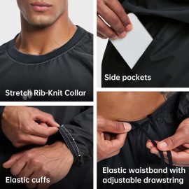 HOTSUIT Sauna Suit Men Anti Rip Sweat Suits Gym Boxing Workout Jackets Pants