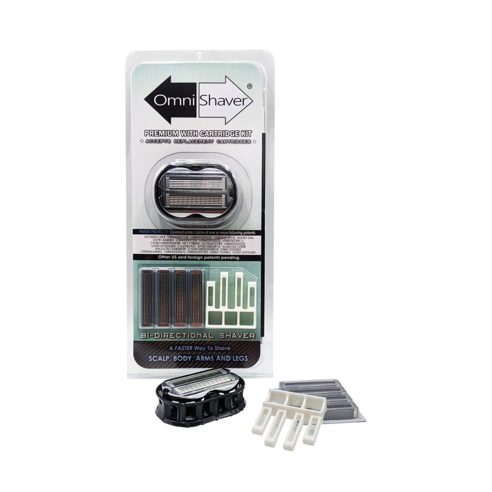 Premium Omnishaver with Cartridge Kit - The Fastest Way to Shave Head, Legs, Arms, Body|an Alternative to Disposable Shaving Razors Self Cleans & Strops During Use with Durable Blade|Bald Head Shaver Premium Omnishaver with Cartridge Kit - The Fastest Way to Shave Head, Legs, Arms, Body|an Alternative to Disposable Shaving Razors Self Cleans & Strops During Use with Durable Blade|Bald Head Shaver