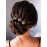 JAKAWIN Bride Wedding Hair Pins Rhinestone Hair Piece Crystal Bridal Hair Accessories for Women (2 Gold)
