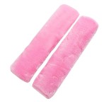 SUNTRADE Soft Faux Car Seat Belt Cover Pad,Car Safety Seat Belt Strap Shoulder Pad for Adults and Children,Suitable for Car Seat Belt,Backpack,Shoulder Bag,Set of 2 (Pink)
