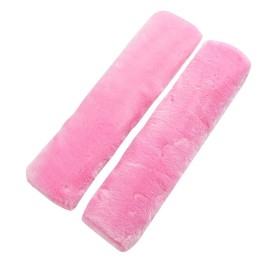 SUNTRADE Soft Faux Car Seat Belt Cover Pad,Car Safety Seat Belt Strap Shoulder Pad for Adults and Children,Suitable for Car Seat Belt,Backpack,Shoulder Bag,Set of 2 (Pink)