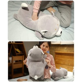 ERDAO Husky Plush Pillow,Huskie Stuffed Animal Toy Puppy Throw Pillow for Kids and Adults (13.7 inch)