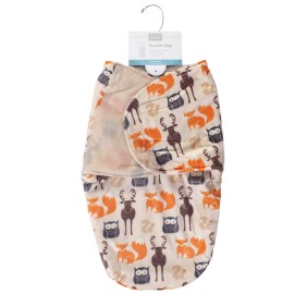 Hudson Baby Unisex Baby Plush Swaddle Wrap, Forest, 0-3 Months