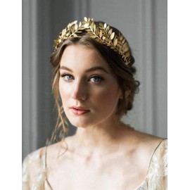 Chargances Goddess Headband Costume Leaf Branch Hair Band Crown Bridal Wedding Headpiece Bohemia Hairpiece for Women Chargances Goddess Headband Costume Leaf Branch Hair Band Crown Bridal Wedding Headpiece Bohemia Hairpiece for Women