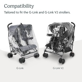 UPPAbaby G-Link and G-Link V2 Rain Shield Waterproof and Windproof Coverage Ventilated Design Quick Attachment Easy Access to Child