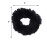 Small Fuzzy Fur Scrunchies Furry Pony Holder - Set of 10 - Black