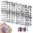 Mwoot 6Pcs Pretty Nail Art Stamping Plate Set Cat Feather Snowflakes Leaves Theme Manicure Print Tool