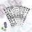 Mwoot 6Pcs Pretty Nail Art Stamping Plate Set Cat Feather Snowflakes Leaves Theme Manicure Print Tool