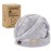 myHomeBody Hair Towel Wrap, Luxury Quick Drying Turban, Ultra Soft Absorbent Charcoal Fiber Cap, with Coconut Shell Button - Gray