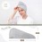 myHomeBody Hair Towel Wrap, Luxury Quick Drying Turban, Ultra Soft Absorbent Charcoal Fiber Cap, with Coconut Shell Button - Gray