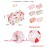 Cute Crystal Clear Cosmetic Bags, Travel Toiletry Clear Makeup Bags, Portable Makeup Brushes Kit Storage Bag, Waterproof Cartoon Organization For Women Girls (Floral)