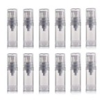 XINGZI 12Pcs 5ml Empty Airless Vacuum Pump Bottle Refillable Plastic Cream Lotion Bottle Travel Sample Bottles for Cosmetic Lotion Containers Sold Empty for Domestic Use