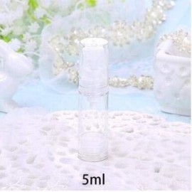 XINGZI 12Pcs 5ml Empty Airless Vacuum Pump Bottle Refillable Plastic Cream Lotion Bottle Travel Sample Bottles for Cosmetic Lotion Containers Sold Empty for Domestic Use