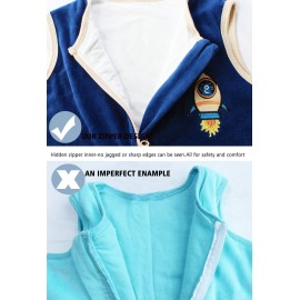 Sincere ililmmoe Baby Sleep Sack Spring Autumn Warm Infant Walking Sleeping Bag with Legs Wearable Blankets Pajamas 6months-4Years Navy/L