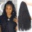 Leeven 22 Inch 8 packs Pre-twisted Passion Twist Crochet Hair 12 Roots/pack Pre-looped Crochet Braids Hair for Passion Twist Braiding Hair Natural Black Twists Hair