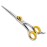 SHARF Professional 5.75 Straight Barber Scissors: Sharp 440c Japanese Stainless Steel Hair Cutting Shears For Men & Women| Gold Touch Series Trimming Scissors w/Easy Grip Handles