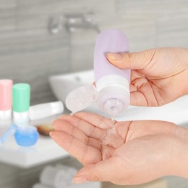 Vitog Travel Bottles for Toiletries Leak Proof Silicone Set TSA Approved Travel Size Containers Refillable Accessories Lotion Shampoo Conditioner Bottles with Toiletry Bag for Outdoor