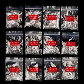 DNHCLL 600 PCS 12 Sizes False Toenails Full Cover Artificial French Acrylic Toenails for Nail Salons and DIY Nail Art (Transparent)