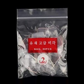 DNHCLL 600 PCS 12 Sizes False Toenails Full Cover Artificial French Acrylic Toenails for Nail Salons and DIY Nail Art (Transparent)