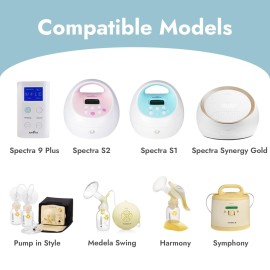 [6-Count] Papablic Duckbill Valves for Spectra and Medela, Replaceable Duckbill Valves for Spectra S1 Spectra S2 valves and Medela Pump in Style, BPA/DEHP Free White