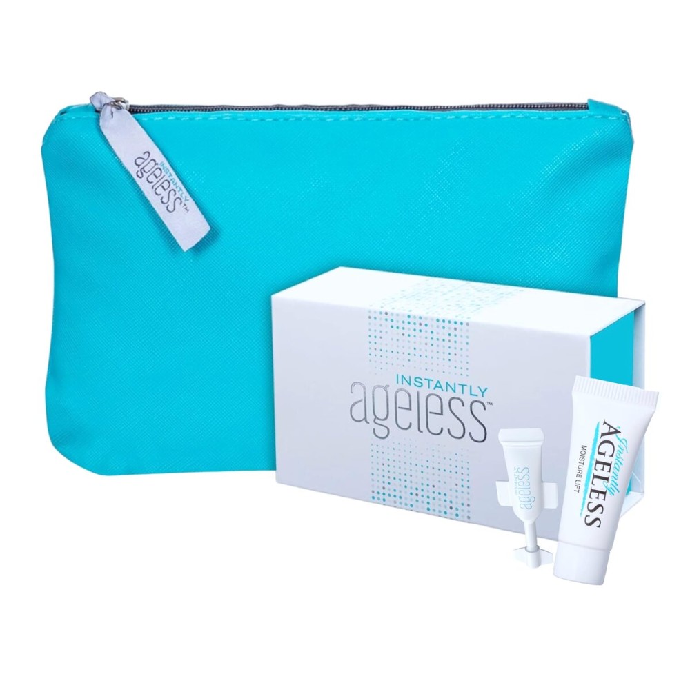 Instantly Ageless - Instant Face Lift Cream - Skin Care for Anti Aging face cream - Instant Under Eye Bags Remover - Facelift in a Box of 25 Vials with Makeup Bag Instantly Ageless - Instant Face Lift Cream - Skin Care for Anti Aging face cream - Instant Under Eye Bags Remover - Facelift in a Box of 25 Vials with Makeup Bag
