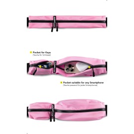 Fitgriff Running Belt for Men & Women - Secure Jogging Pouch for Phone, Keys & Essentials - For All Cell Phones (Pink, 24.5 - 35.5 Waist Size) Fitgriff Running Belt for Men & Women - Secure Jogging Pouch for Phone, Keys & Essentials - For All Cell Phones (Pink, 24.5 - 35.5 Waist Size)