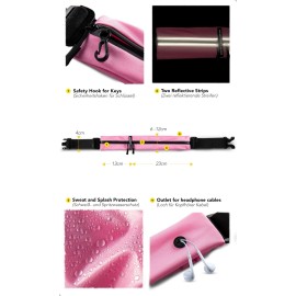 Fitgriff Running Belt for Men & Women - Secure Jogging Pouch for Phone, Keys & Essentials - For All Cell Phones (Pink, 24.5 - 35.5 Waist Size) Fitgriff Running Belt for Men & Women - Secure Jogging Pouch for Phone, Keys & Essentials - For All Cell Phones (Pink, 24.5 - 35.5 Waist Size)