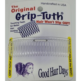 Good Hair Days Grip-Tuth Shorty Comb - Decorative Side Comb for Hairstyling, Hair Decorative and Fine, Thin Hair (Crystal, 1 Count - 3  inch) Good Hair Days Grip-Tuth Shorty Comb - Decorative Side Comb for Hairstyling, Hair Decorative and Fine, Thin Hair (Crystal, 1 Count - 3  inch)
