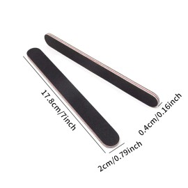 Honbay 20PCS 100/180 Grit Nail File Emery Board Double Sided Nail Care Tool Nail Buffering Files Pedicure Tools for Home and Salon Use