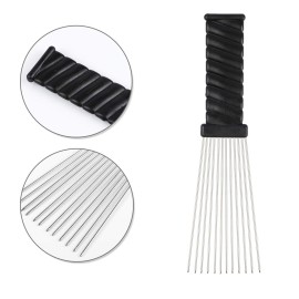 Folansy Afro Comb Metal African American Pick Comb Hairdressing Styling Tool, 2 Pack (Black-4, 2piece Assortment, Wide Teeth, Classic Black Fist Design, For Curly Hair and Afro Hairstyle) Folansy Afro Comb Metal African American Pick Comb Hairdressing Styling Tool, 2 Pack (Black-4, 2piece Assortment, Wide Teeth, Classic Black Fist Design, For Curly Hair and Afro Hairstyle)