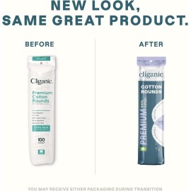 Cliganic Premium Cotton Rounds for Face (200 Count) | Makeup Remover Pads, Hypoallergenic, Lint-Free | 100% Pure Cotton (Packaging May Vary) Cliganic Premium Cotton Rounds for Face (200 Count) | Makeup Remover Pads, Hypoallergenic, Lint-Free | 100% Pure Cotton (Packaging May Vary)