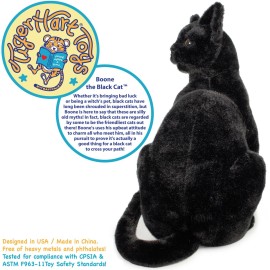 TigerHart Boone The Black Cat - 13 Inch Stuffed Animal Plush