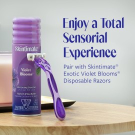Skintimate Exotic Violet Blooms 4-Blade Disposable Razors - 4 ct Skintimate Exotic Violet Blooms 4-Blade Disposable Razors - 4 ct