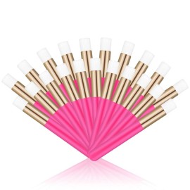 20 Pcs Hot Pink Lash Shampoo Brush Eyelash Extensions Supplies Cosmetic Brushes Peel Off Blackhead Brush Remover Tool Lash Cleanser Soft Brushes (20PC)