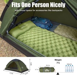 Night Cat Backpacking Tent for One 1 to 2 Persons Lightweight Waterproof Camping Hiking Tent for Adults Kids Scouts Easy Setup Single Layer 2.2x1.2m Night Cat Backpacking Tent for One 1 to 2 Persons Lightweight Waterproof Camping Hiking Tent for Adults Kids Scouts Easy Setup Single Layer 2.2x1.2m