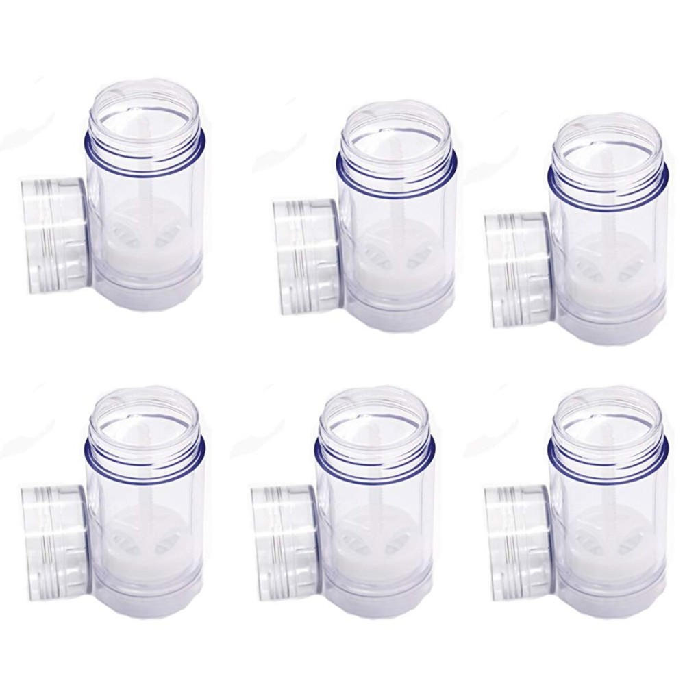 Clear Empty Plastic Round Deodorant Containers,Round Shape Bottom Filling Stick Deodorant Container Twist Up Stick Tube (C)